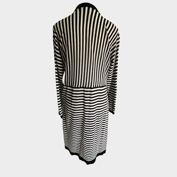 Cabi Black White Cotton Casual Nautical Open Cardigan Lightweight Knit- Sz-S - Picture 3 of 15